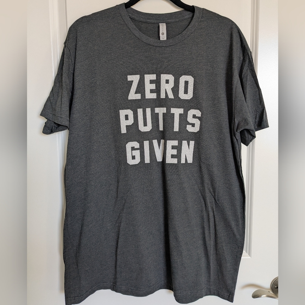 Zero Putts Given Tee Dark Gray Size XL